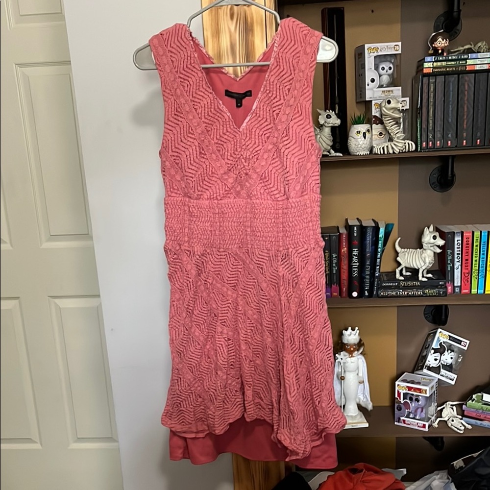 Belk Coral Textured Mini Dress
